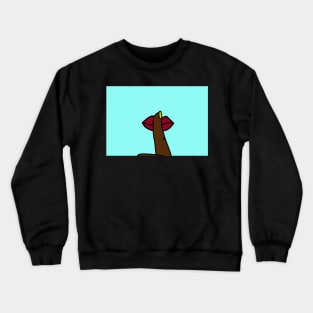 Finger on the lip dark skin Crewneck Sweatshirt